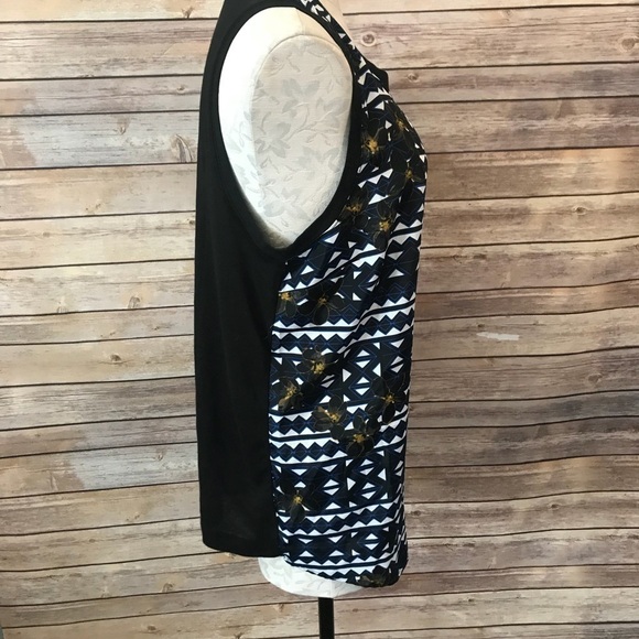 J Crew Floral Tank Top Printed Panel Front Small - Picture 5 of 6